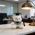 thumbnail image 6 of Graduation Season Bear Plush Doll, Ultra-Soft Commemorative Stuffed Ornament with Grad Cap Detail, Gift for Girlfriend Classmate Birthday Valentine's Day Graduation, White, 6 of 7