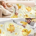 thumbnail image 5 of Fluorescent Cover blanket 70x55 inch frannel blanket Office nap blanket Camping blanket Bedding travel blanket Glow blanket Cute Yellow Chicken, 5 of 8