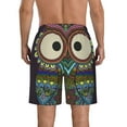 thumbnail image 3 of Naloa Boho Owl Men's Beach Shorts, Surfing shorts, Swim trunks, Quick Dry Swim Trunks for Surfing Beach Fun - Small, 3 of 9