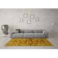 thumbnail image 3 of Ahgly Company Indoor Square Oriental Yellow Industrial Area Rugs, 4' Square, 3 of 4
