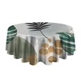 thumbnail image 5 of Green Boho Plant Pattern Round Tablecloth 60"x60",Wrinkle Wipeable Table Cloth for Kitchen Dining Room Picnic Patio Party, 5 of 6