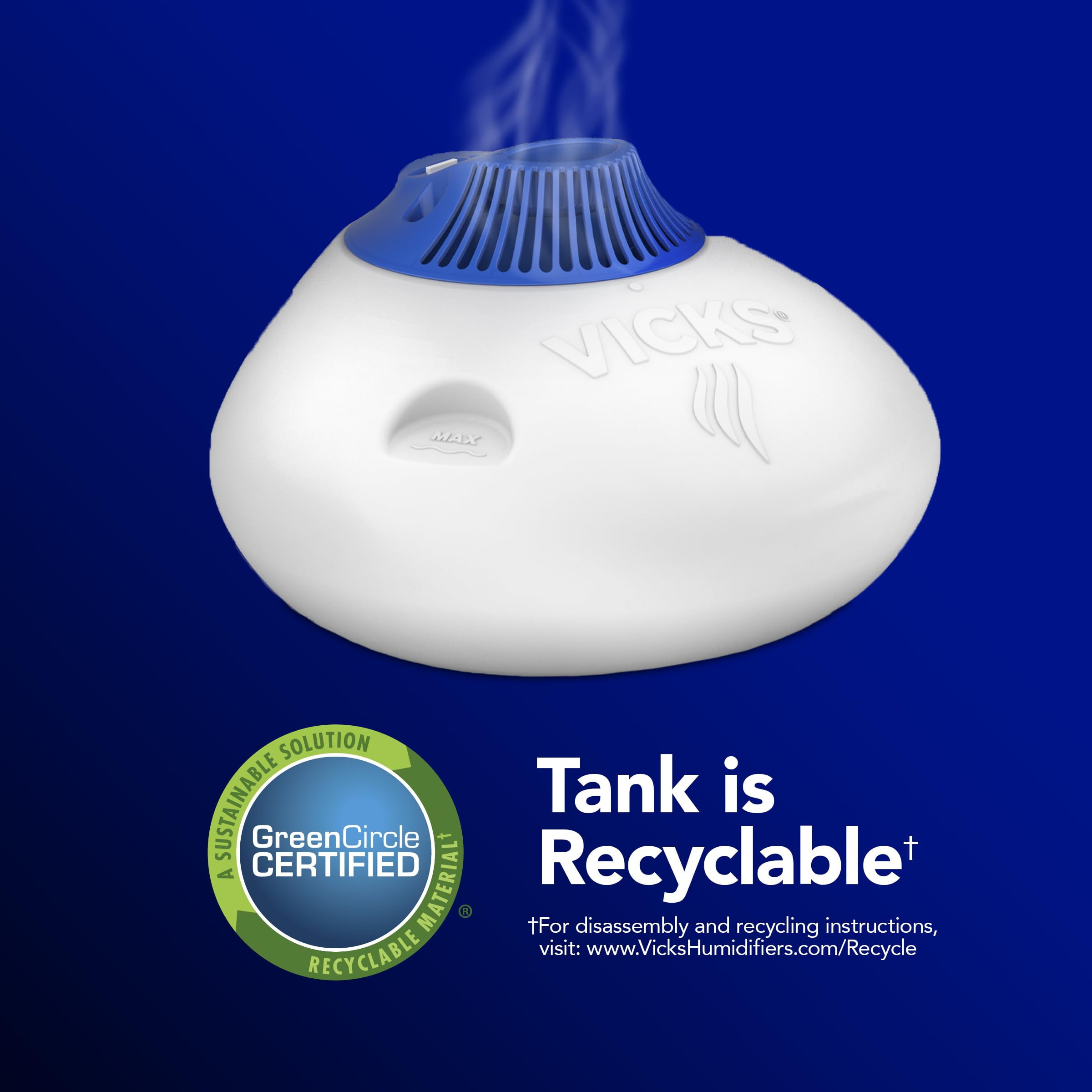 Vicks Warm Steam Vaporizer with Nightlight (Pack of 16)