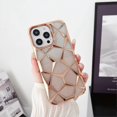 thumbnail image 1 of For iPhone 16 Pro Max Case Electroplating Rhombus Design TPU Gradient Phone Cover - Black, 1 of 4