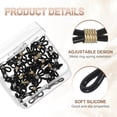 thumbnail image 3 of Eyeglass Chain End, 60 Pcs Eyeglass Chain Connector with Small Box for Eyeglass Holder, Black Gold/Silver, 3 of 7