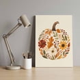 thumbnail image 4 of Fall Pumpkin Shape Canvas Wall Art for Living Room Bedroom Bathroom, Harvest Autumn Leaves Sunflowers Rustic Country Canvas Art Wall Decor, Artwork for Walls Home Office Decor, 18"x24", 4 of 9