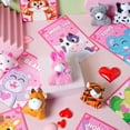 thumbnail image 4 of 28 Pack Valentines Kid Cards with Mini Plush Animals Toys, Valentines Day Gifts for School, 4 of 9