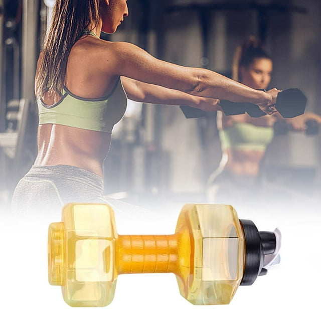 Botella De Agua Creativa Para Deportes Al Aire Libre Con Mancuernas De Plástico 2600 Ml Copa De Gran Capacidad Para Fitness Copa De Agua