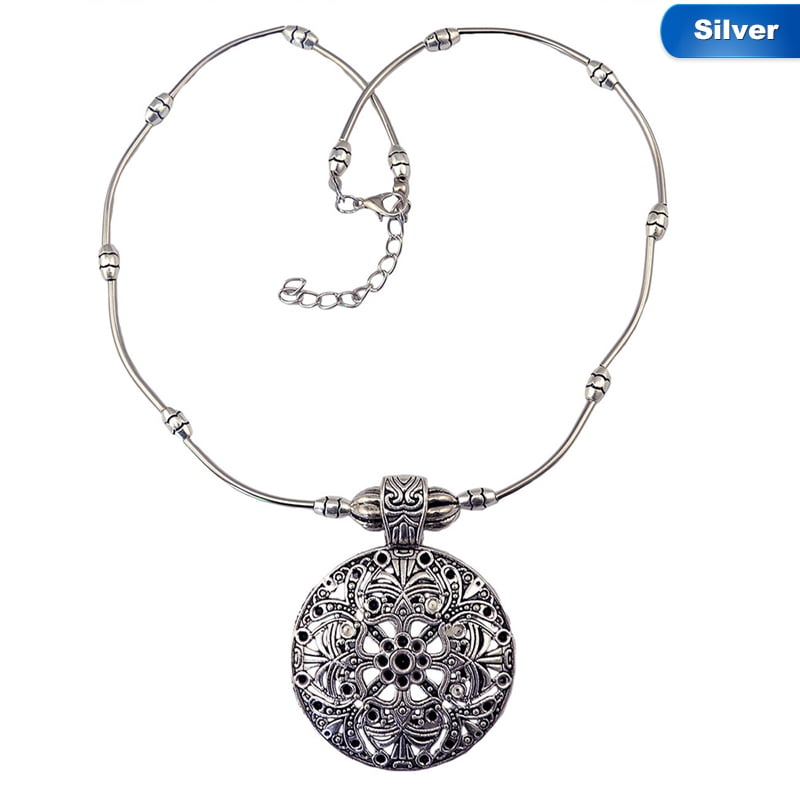 Yaoping Vintage Jewelry Bohemian Tibetan Silver Chain Necklaces Gypsy Ethnic Hollow Carved Metal Flower Pendants For Women Com - Tibetan Silver Flower Pendant Yaoping Vintage Jewelry Bohemian Tibetan Silver Chain Necklaces Gypsy Ethnic Hollow Carved Metal Flower Pendants For Women Com - Tibetan Silver Flower Pendant