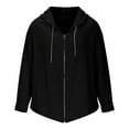 thumbnail image 3 of BXINGOHAI Men's Lightweight Zip Up Hoodie Long Sleeve Sweatshirt Athletic Slim Fit Basic Jacket with Pockets Black L, 3 of 5
