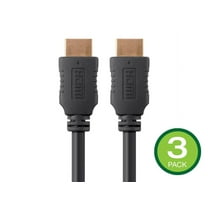 Monoprice HDMI Cable - 4 Feet - Black (3 Pack) High Speed, 4K@60Hz, HDR, 18Gbps, 28AWG, YCbCr 4:4:4, Compatible with UHD TV and More - Select Series