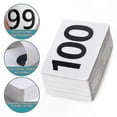thumbnail image 5 of 100 Count Double-Sided Table Numbers 1-100 for Events, Durable Plastic Cards for Wedding or Party Decor, 5 of 5