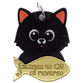 thumbnail image 1 of Placa DE Identificación Inteligente TQR BY FAKIRGEEK para Gato Negro Dorado, 1 of 9