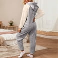thumbnail image 3 of Kukoosong Jumpsuits for Women, Women's Long Sleeve Hooded Jumpsuit, Casual Winter Warm Rompe Sleepwear, Pajamas Onesies Outfits, 3 of 6
