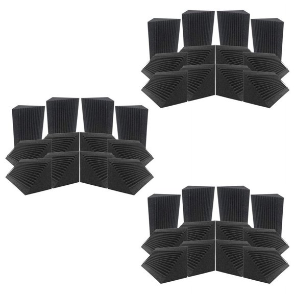 Tablero de Espuma Absorbente de Sonido de 36 Piezas, Tratamiento de Aislamiento Acústico de Espuma Absorbente de Sonido