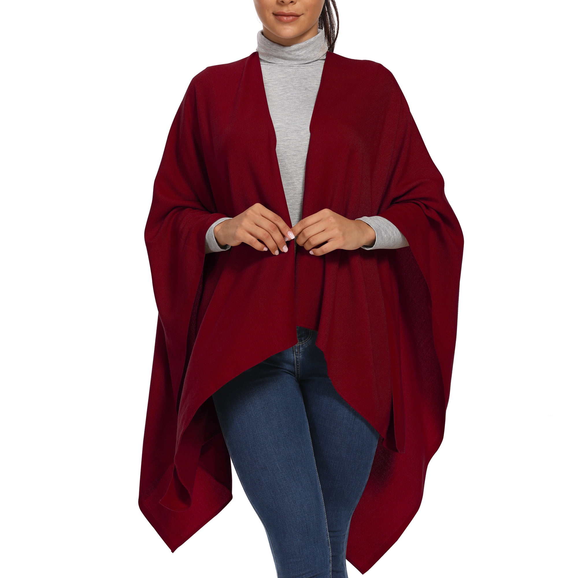 Ponchos for Women Shawls Wraps Oversized Winter Scarf Women's Knitted