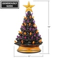 thumbnail image 3 of 15" Hand Painted Ceramic Halloween Tree, Pre-Lit Decoration with 128 Multi-Color Lights, Jack-O-Lantern and Star Toppers, 3 of 7