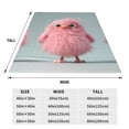 thumbnail image 3 of Fotbe Adorable Pink Fluffy Birds Manta de Franela Acolchonada con Estampado, Súper Suave y Esponjosa, Extra Grande para Sofá, Cama, Uso Todo el Año-50"x40", 3 of 7