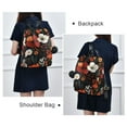 thumbnail image 4 of FORMRS Women's Travel Backpack Purse Anti-Theft Hidden Pockets Casual Shoulder Bag, Red Flowers Pattern, 4 of 7
