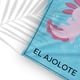 thumbnail image 5 of Toalla de Baño Juana Gallo Diseño de Ajolote Loteria Azul Ligera y Suave, 5 of 5