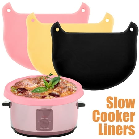 

Kyoffiie Silicone Slow Cooker Liners Reusable Silicone Slow Cooker Divider Leakproof Slow Cooker Insert Liner
