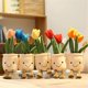 thumbnail image 3 of Juguetes de plantas de peluche para niños, juguete de peluche suave con forma de flor, muñeco de tulipán de simulación, almohada de peluche con plantas suculentas para decoración de interiores, 3 of 8