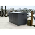 thumbnail image 3 of Suncast 200-gal Extra Large Resin Deck Box, Outdoor Storage for Patio, Deck, or Backyard – Peppercorn, 3 of 5