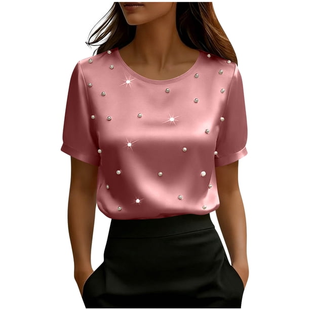 Eres Más Que una Camisa de Puntuación de Prueba Casual de Color Sólido Cuello Redondo de Manga Corta para la Moda de Verano