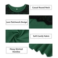 thumbnail image 5 of CASSIE LIZ Womens Tops Plus Size Long Sleeve Shirts Fall Crew Neck Dark Green Sweatshirts Fashion Lace Tee Loose Fit Tunics Winter Blouses Casual Pullovers XL 14W 16W, 5 of 6