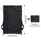 thumbnail image 4 of EeaseMX Mochila de poliéster resistente al agua, bolsa de lavandería, bolsa grande para guardar ropa, para viajes y acampadas, color negro, 4 of 7