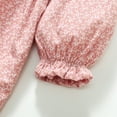 thumbnail image 5 of PINQI Summer Little Girls Dress Kid Dress Autumn Long Sleeve Flower Print Princess Dress Party School Indoor and Outdoor for 1 To 7 Years, 5 of 6