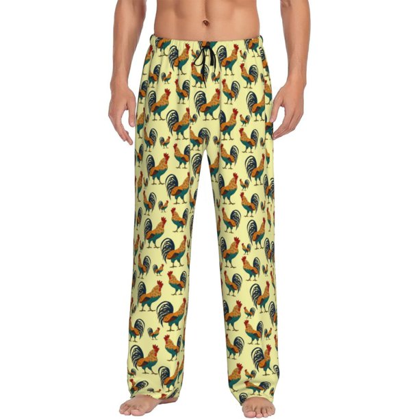 Balery Roosters In Farm Pantalones de pijama para hombre, pijama ultraligero, pantalón de descanso-XX-Large