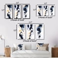 thumbnail image 4 of Designart "Childhood Dreams Liquid Blue Ink and Gold" Abstract Painting Framed Wall Art Set Of 3 - Blue Modern Frame Gallery Set For Office Decor, 4 of 6