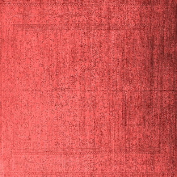 Ahgly Company Indoor Square Oriental Red Industrial Area Rugs, 4' Square
