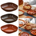 thumbnail image 3 of Kitchen Wood Grain Plastic Square Plate, 5. 46 Inch Dishwasher Safe Serving Dish for Daily Meals and Dining, 3 of 10