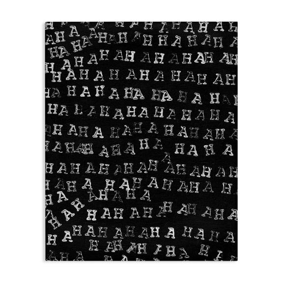 Stupell Industries Contemporary Haha Typography Pattern Canvas Art, 16 x 20, by Jodi Fuchs