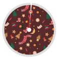 thumbnail image 1 of Faldas para árbol de Navidad de 48 pulgadas con texto "Merry Christmas", tapete para árbol de Navidad para vacaciones de invierno, falda para árbol de Navidad para decoraciones navideñas rústicas, 1 of 8