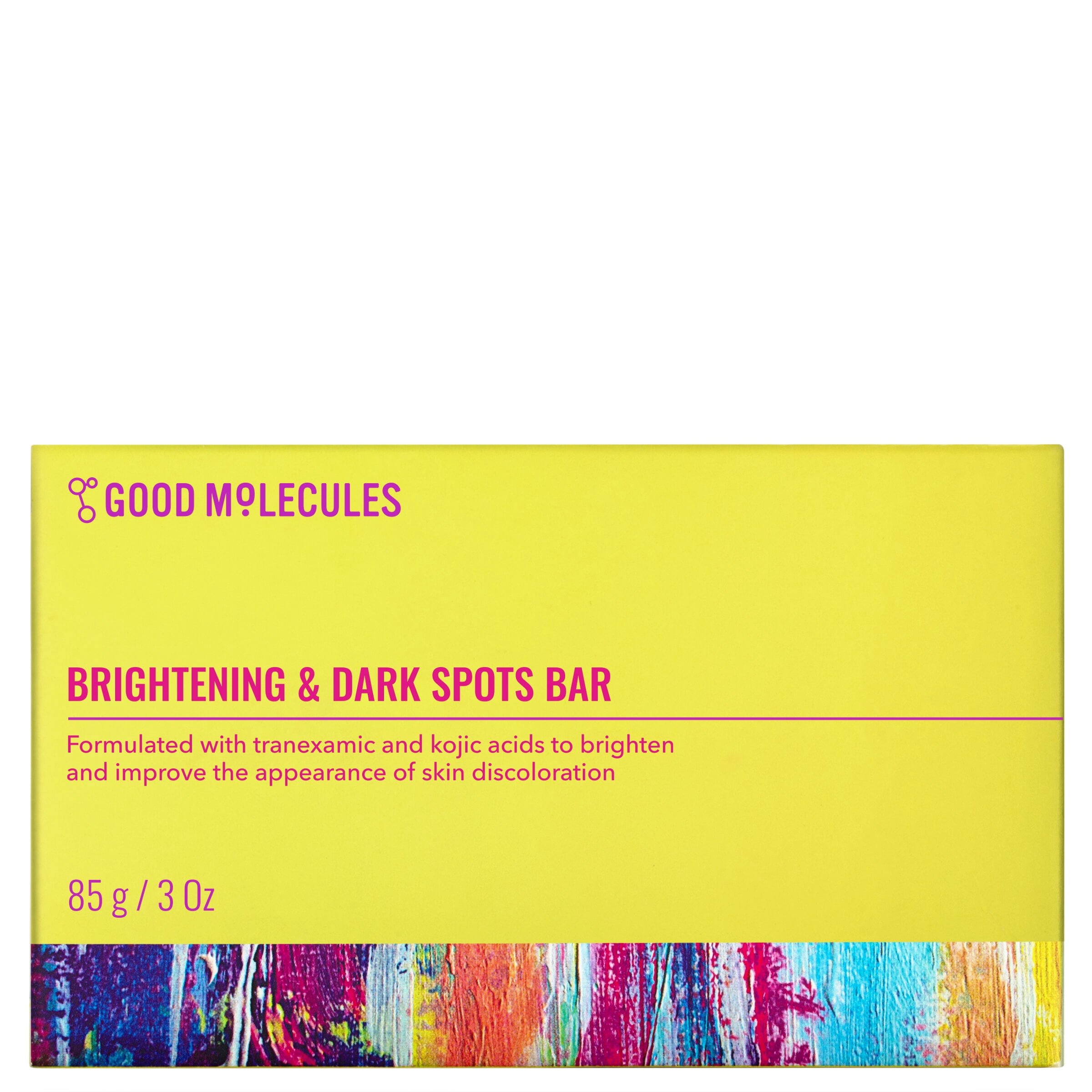 Good Molecules Brightening & Dark Spots Bar - Soap-Free Cleansing Bar with Tranexamic Acid, Kojic Acid, & Niacinamide to Target Dark Spots, Skincare for Face & Body, 3 oz