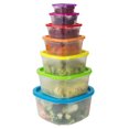 thumbnail image 1 of 7 Piece Plastic Food Storage Container Set with Multi-Colored Lids, 1 of 6