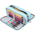 thumbnail image 1 of Estuche de gran capacidad para lápices, bolsa grande para lápices, marcador, 3 compartimentos, papelería, bolígrafos, soporte para adultos, organizador de oficina, regalos., 1 of 7