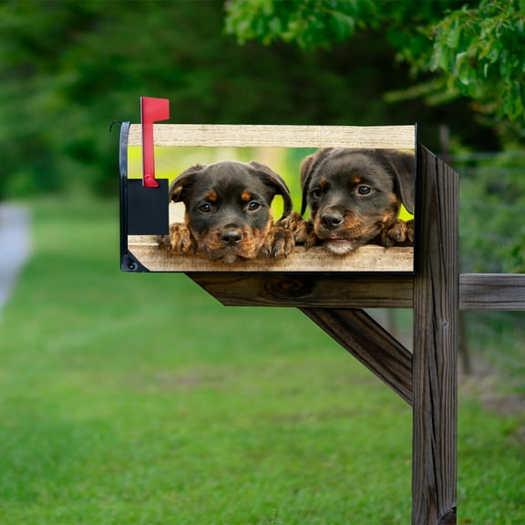 VWAQ Puppy Dog Mailbox Covers Magnetic Cute Animal Decor - 20.5"H X 18.25"W MBM43