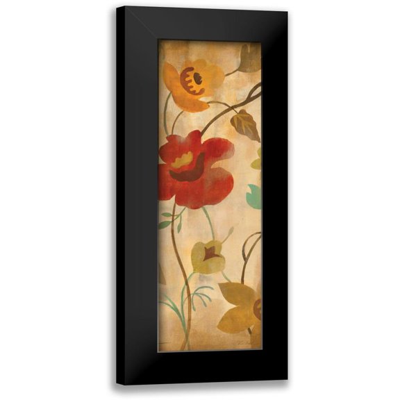 Vassileva, Silvia 7x14 Black Modern Framed Museum Art Print Titled - Antique Embroidery II