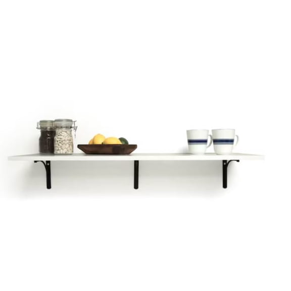 Style Selections 47.6-Inches L x 9.8-Inches D x 0.6-Inches H White MDF Rectangular Shelf board