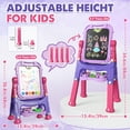 thumbnail image 5 of Easel for Kids, 4 in 1 Double Sided Kids Art Easel with Magnetic White Board & Chalk Board - Purple, 5 of 9