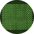 thumbnail image 1 of Ahgly Company Indoor Round Checkered Green Modern Area Rugs, 8' Round, 1 of 4