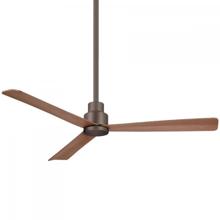 Open Box Minka-Aire Simple 52-Inch 3-Blade Ceiling Fan in Oil Rubbed Bronze Finish W/ Medium Maple Blades - F787-ORB