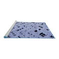 thumbnail image 2 of Ahgly Company Machine Washable Indoor Rectangle Oriental Blue Modern Area Rugs, 2' x 5', 2 of 4