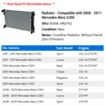 thumbnail image 2 of Radiator - Compatible with 2008 - 2011 Mercedes-Benz C300 2009 2010, 2 of 2
