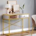 thumbnail image 3 of NovaCraft 42" Modern Vanity Desk with 2 Drawers Makeup Dressing Console Table for Bedroom, 3 of 8