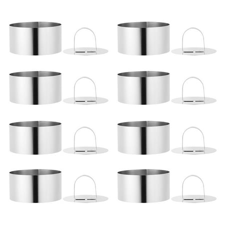 

8Pcs Stainless Steel Mousse Rings Cookie Cutters Biscuit Molds Baking Molds