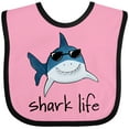 thumbnail image 3 of Inktastic Shark Life Fun Shark with Sunglasses Boys or Girls Baby Bib, 3 of 4
